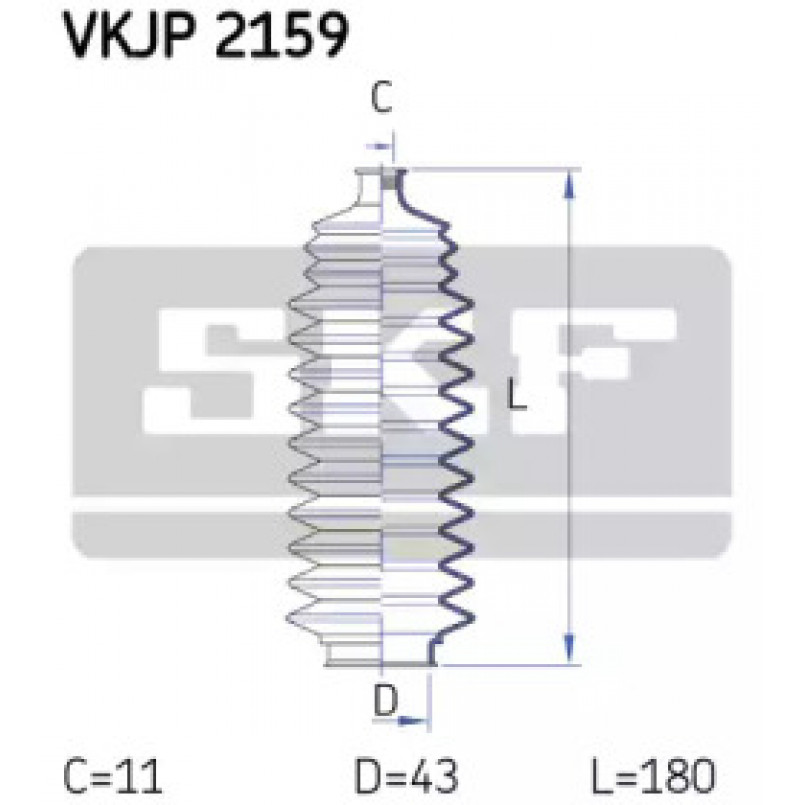VKJP 2159 SKF - Пильовик привідного валу